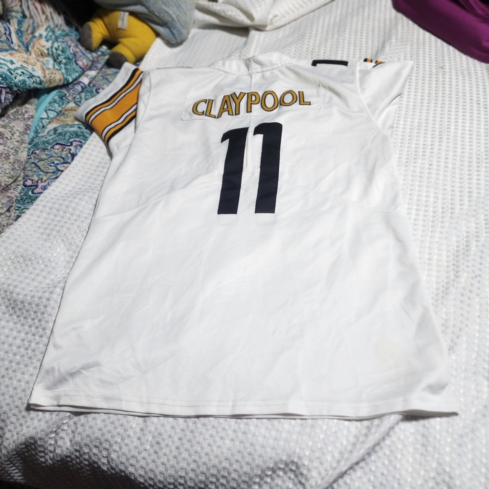 NFL EUC MENS SZ SMALL PITTSBURGH STEELERS #11 CLAYPOOL FOOTBALL TEAM JERSEY SHIR - Picture 8 of 8